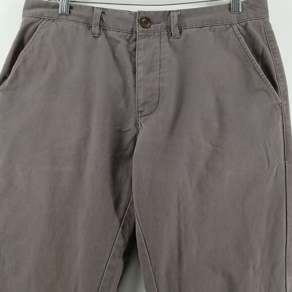 Next Pants Womens Grey 32 Button Closure Straight Leg Mid Rise 100% Cotton - Picture 2 of 13